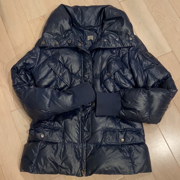 Add down navy puffer quilted down warm jacket 6 - Picture 6 of 13